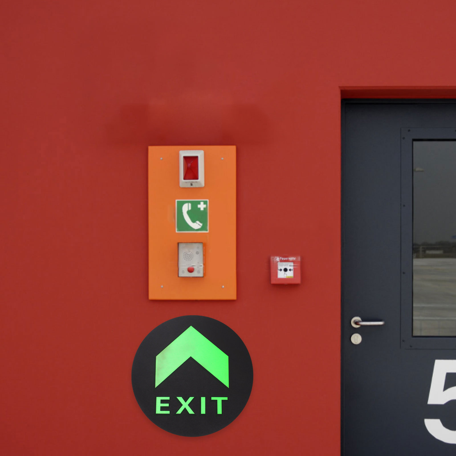 Emergency Exit Sign - 5Pcs Night Luminous Exit Sign Floor