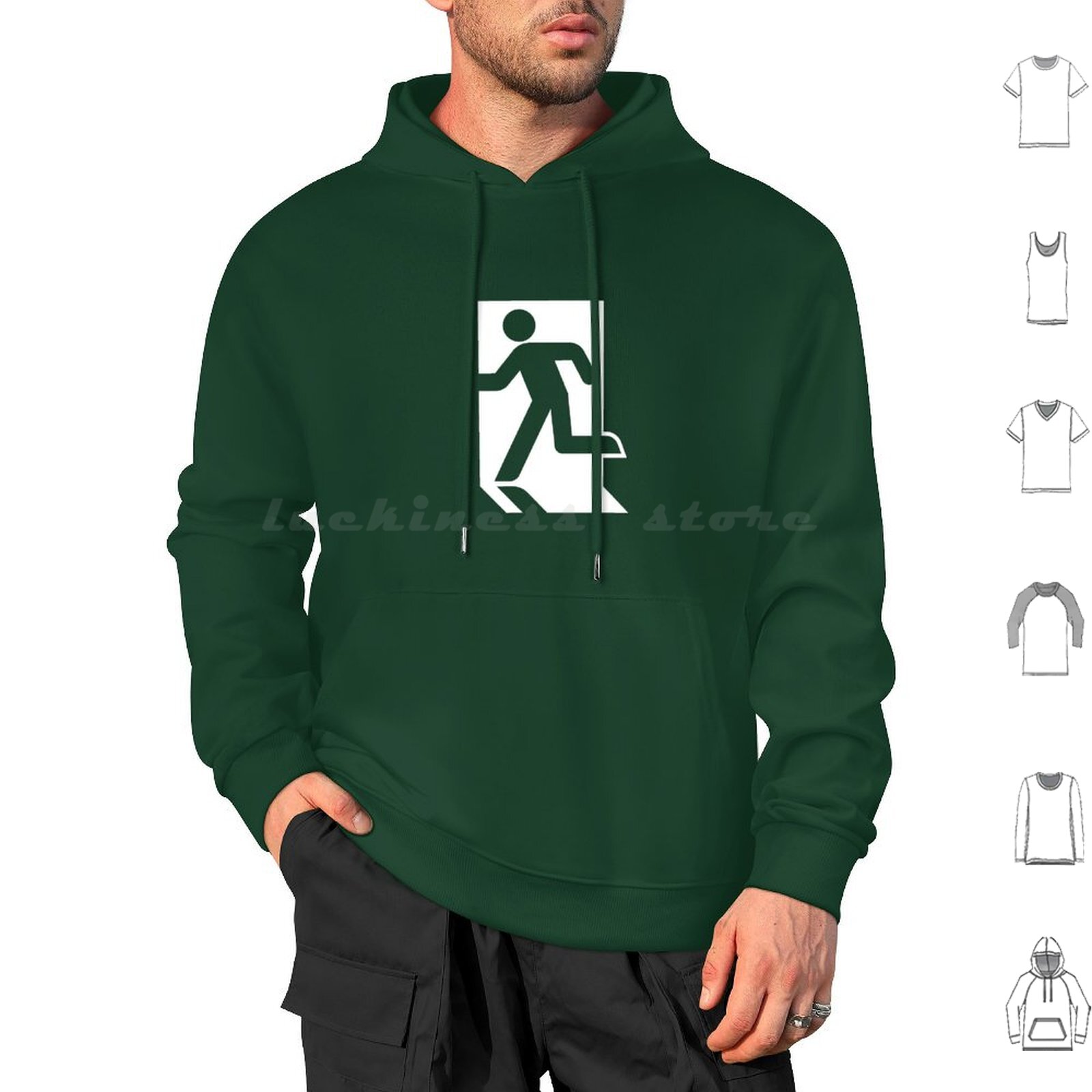 Exit Sign Running Man Hoodies  - огляд і ціна Emergency Exit Sign