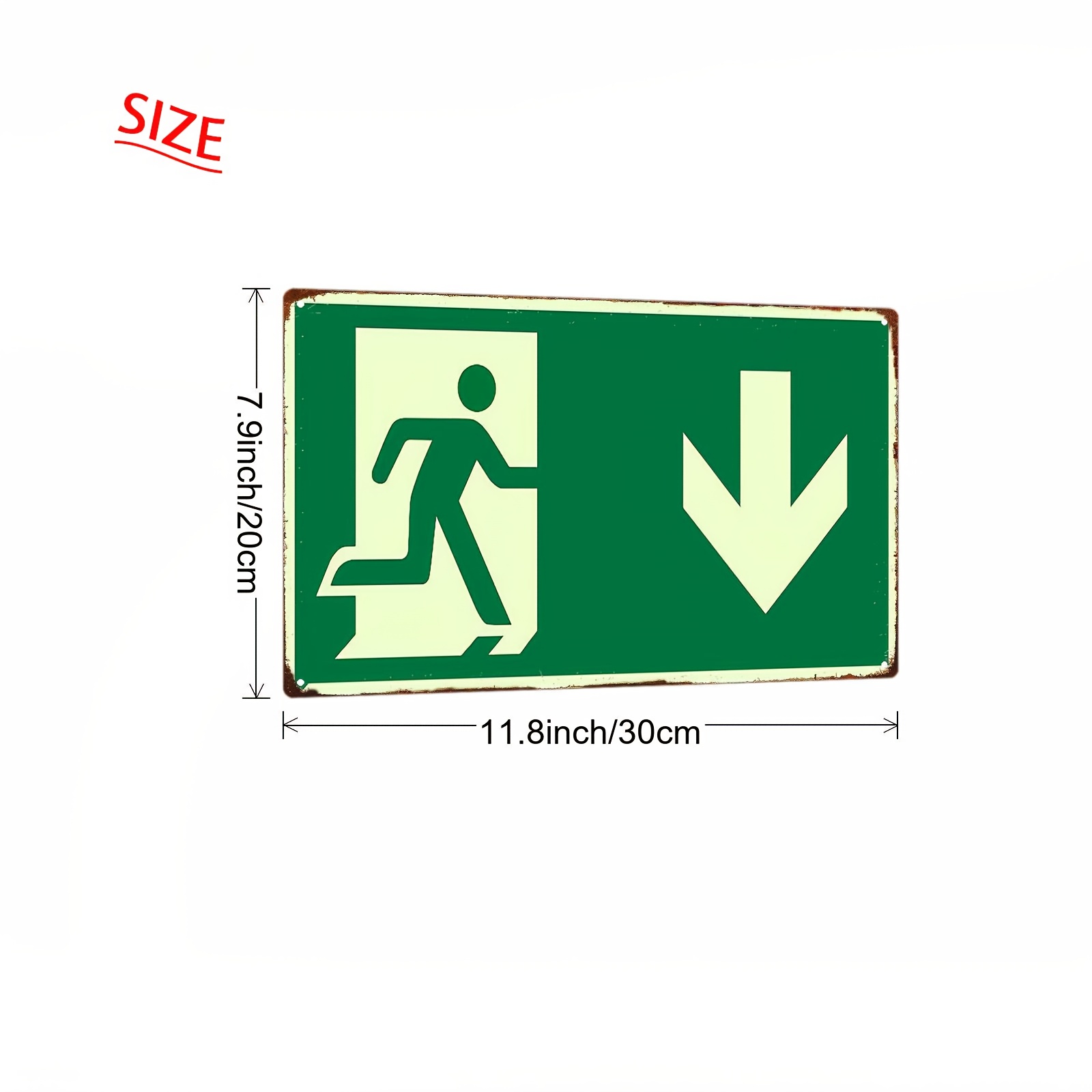 2D Vintage Metal Iron Sign | P - огляд і ціна Emergency Exit Sign