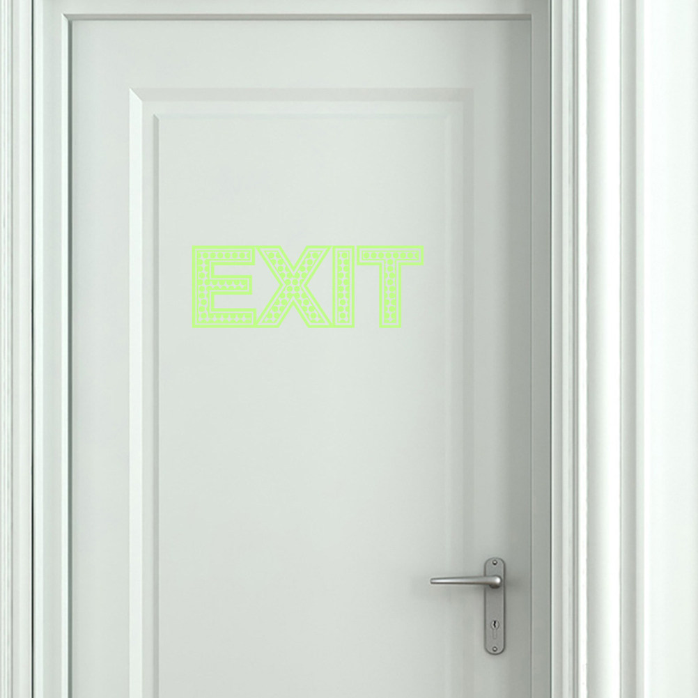 3Pcs Night Glow Exit Sticker L - огляд і ціна Emergency Exit Sign