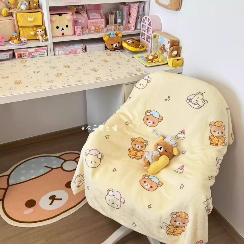 Cartoon Rilakkuma Flannel Thro - огляд і ціна Fire Blanket Kitchen