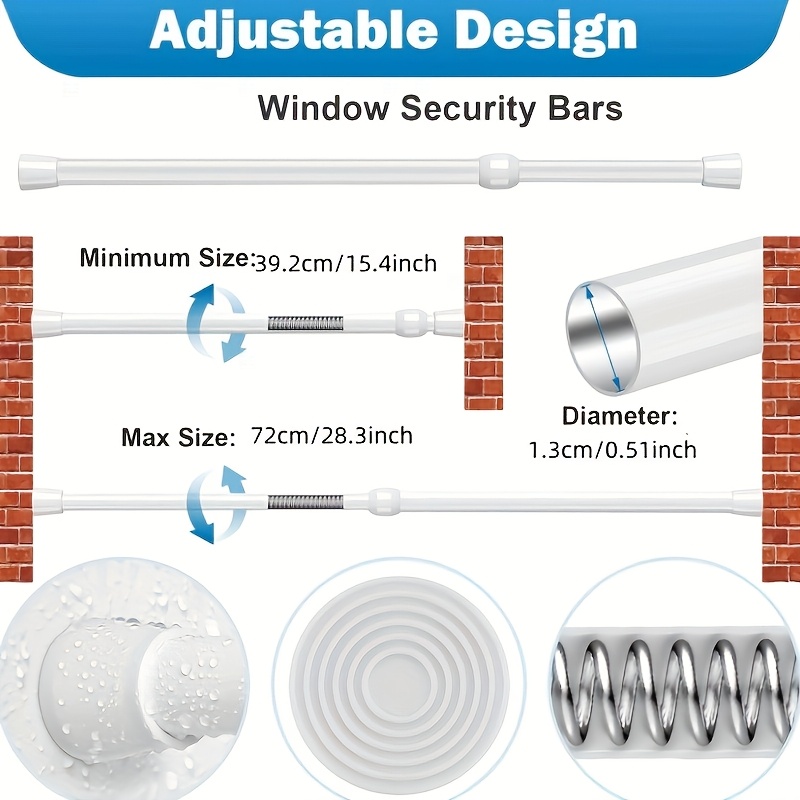 Adjustable Safety Ba Polished  - огляд і ціна Window Lock Bar