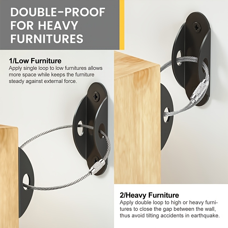 Furniture Wall Anchors with An - огляд і ціна Earthquake Anchor Strap